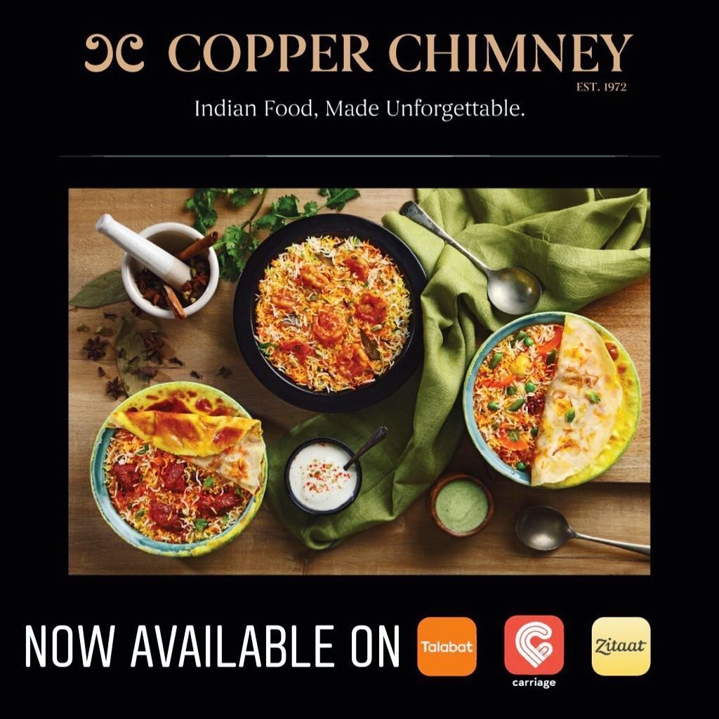 مطعم كابر شمني-Copper Chimney (الاسعار+المنيو+الموقع )