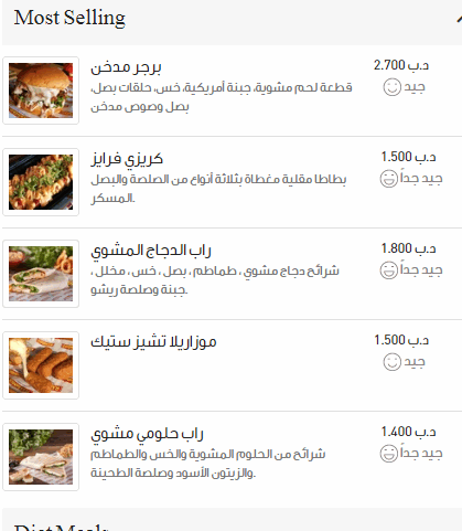 منيو مطعم ريشوس